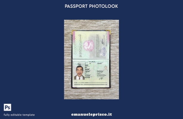modello di aspetto fotografico per passaporto nepalese in stile verificato